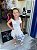 Vestido Regata Momi Infantil Fem Lastex Flores Branco/Azul - Imagem 2