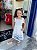 Vestido Regata Momi Infantil Fem Lastex Flores Branco/Azul - Imagem 3