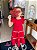 Vestido Manga Curta Momi Infantil Fem Midi 3 Marias C/Detalhe Vermelho - Imagem 6