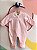Macacao Manga Longa Hug Infantil Unissex Soft Liso Ziper Rosa - Imagem 1