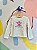 Blusa manga longa menina Momi Strass My Life Is Better Off White - Imagem 1