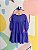 Vestido manga longa menina Momi Liso 3 Marias Urso Roxo - Imagem 1