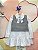 Vestido manga longa Yoyo menina c/ Colete Piedpoule Branco/Preto - Imagem 1