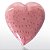 Coração de decoração em Murano Rosa - Imagem 1