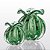 kit de Decoração em Murano - 2 Trouxinhas Love - cor Verde Esmeralda - Imagem 1