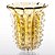 Vaso de Decoração em Murano - Âmbar com Prata- Pierre - P - Imagem 1