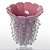 Vaso de Decoração em Murano - Rosa Candy com Prata- Pierre - P - Imagem 2