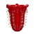 Vaso de Decoração em Murano - Vermelho Intenso com Prata- Square - M - Imagem 1