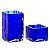 Kit de Escritorio em Murano - Porta Lapis - Porta Clips - Azul Safira - Imagem 3