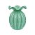 Vaso de Decoração Trouxinha em Murano - Verde Menta - Little Pack - Tam P - Imagem 1