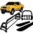 Kit Quebra Mato+estribo+santo Antônio H2 L200 04 Preto - Imagem 1