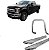 Kit Quebra Mato S/Barra Estribo Chapa Cromado F-250 - Imagem 1