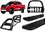 Kit Quebra Mato Santo Antonio H2 Estribo Frontier 16/20 Preto - Imagem 1
