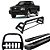 Kit Quebra Mato Santo Antônio Estribo Plataforma S10 94/2011 Preto - Imagem 1