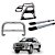 Kit Quebra Mato Santo Antônio Estribo Original S10 94/2011 Cromado C/D - Imagem 1