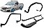 Kit Quebra Mato Estribo Santo Antônio Pick-Up Montana Preto - Imagem 1