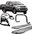 Kit Quebra Mato Estribo Santo Antônio H3 2020 L200 Cromado - Imagem 1