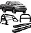 Kit Quebra Mato Estribo Santo Antônio Duplo 020 L200 Preto - Imagem 1