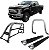 Kit Quebra Mato Estribo Santo Antônio F250 C/Duplo Preto Cromado - Imagem 1