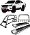 Kit Quebra Mato Estribo Santo Antônio Duplo Hilux 16/20 Cromado - Imagem 1