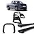 Kit Quebra Mato Estribo Preto Brilhante Santo Antônio H3/Amarok CS Preto - Imagem 1