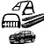 Kit Quebra Mato Estribo Plataforma Santo Antônio Amarok CD Preto - Imagem 1