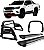 Kit Quebra Mato Estribo Personalizado Santo Antônio H3 Hilux 16/20 Preto - Imagem 1