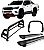 Kit Quebra Mato Estribo Personalizado Santo Antônio H2 Hilux 16/20 Preto - Imagem 1