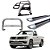 Kit Quebra Mato Estribo Personalizado Santo Antônio H2 Amarok  CS Cromado - Imagem 1
