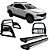 Kit Quebra Mato Estribo Personalizado Santo Antônio Fiat Toro Preto - Imagem 1