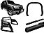 Kit Quebra Mato Estribo Oval Santo Antônio H3 Ranger 97/12 Preto - Imagem 1