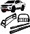 Kit Quebra Mato Estribo Oval Santo Antônio H2 Hilux 16/20 Preto - Imagem 1