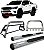 Kit Quebra Mato Estribo Oval Santo Antônio H2 Hilux 16/20 Cromado - Imagem 1