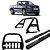 Kit Quebra Mato Estribo Oval Santo Antônio Duplo/Amarok CS Preto - Imagem 1