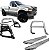 Kit Quebra Mato Estribo CH Santo Antônio H3 F250 C Simples Cromado - Imagem 1