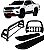 Kit Quebra Mato Estribo CH Santo Antônio H2 Hilux 16/20 Preto - Imagem 1
