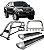 Kit quebra mato+Estribo Perso+Sant Antonio DUPLO Hilux CROMO - Imagem 1