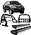 Kit quebra mato +Estribo Perso +Santo Ant DUPLO Hilux Preto - Imagem 1