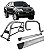 Kit quebra mato +Estribo Plataf +Santo Ant DUPLO Hilux CROMO - Imagem 1
