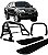Kit quebra mato+Estribo Chapa+Sant Antonio DUPLO Hilux Preto - Imagem 1