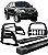 Kit quebra mato+Estribo Plat +Santo Ant H3 Hilux Preto 05/15 - Imagem 1
