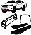 Kit Quebra Mato Estribo CH Santo Antônio H2 Hilux 16/20 Preto - Imagem 1
