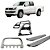Kit Quebra Mato Estribo Chapa Santo Antônio H2 Amarok CD Cromado - Imagem 1