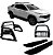 Kit Quebra Mato Estribo Chapa Santo Antônio Fiat Toro Preto - Imagem 1