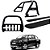 Kit Quebra Mato Estribo Chapa Santo Antônio Amarok CD Preto - Imagem 1
