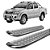 Estribo Lateral Hilux 2005 a 2015 Chapa Aço Cromado C D - Imagem 1