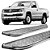 Estribo Amarok Chapa Aço Cromado C Simples - Imagem 1