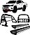 Kit Quebra Mato Estribo Santo Antônio Duplo Hilux 16/20 Preto - Imagem 1