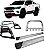 Kit Quebra Mato Estribo Plataforma Santo Antônio H3 Hilux 16/20 Cromado - Imagem 1