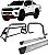 Kit Quebra Mato Estribo Plataforma Santo Antônio H2 Hilux 16/20 Cromado - Imagem 1